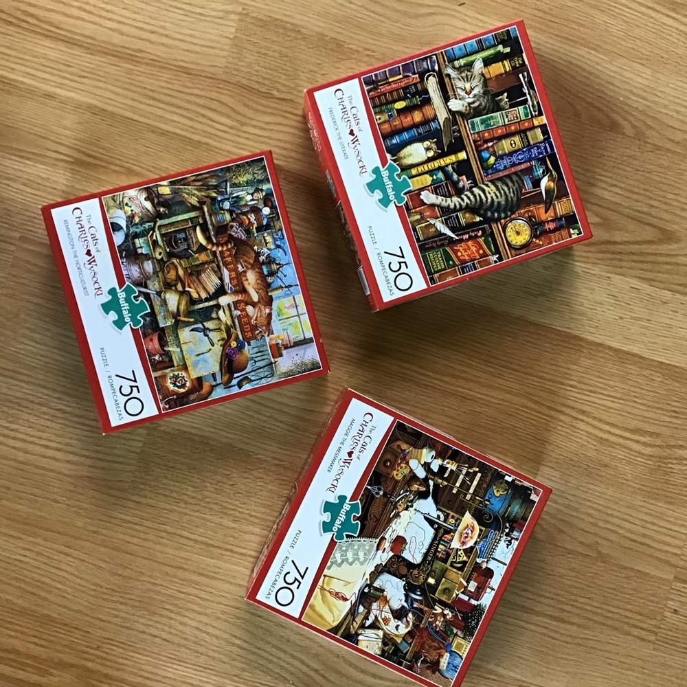 Charles Wysocki set of three 750 piece puzzles